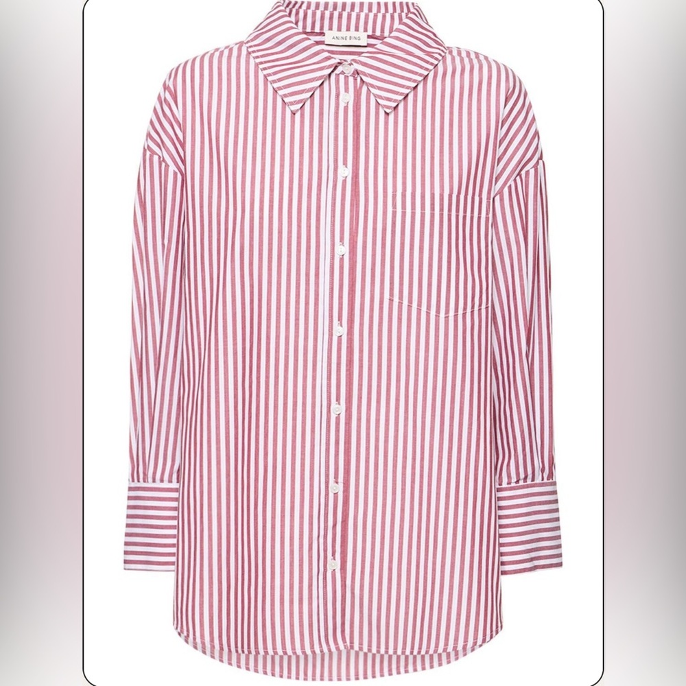 ANINE BING - Mika Striped Cotton Poplin Shirt
